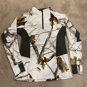 REALTREE Quarter Zip White Camouflage Hunting Shirt